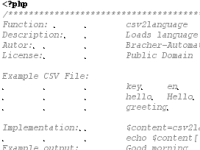 Transformez un fichier csv dans une table de contenu linguistique