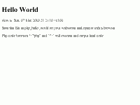 PHP Hello World